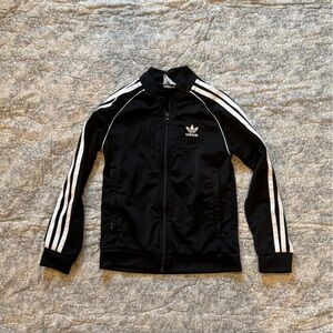 Adidas Black Jacket with White Logo